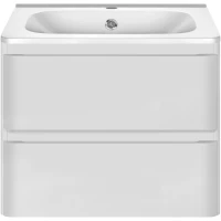 Тумба с раковиной белый глянец 59,4 см Vincea Vico VMC-2V600GW + VCB-2VP600W