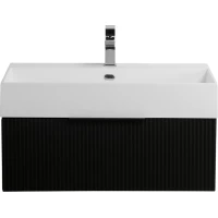 Тумба под раковину Cezares Premium 55417 70,4 см, подвесная, Plisse Nero Opaco