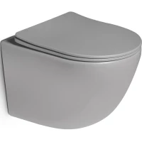 Унитаз подвесной Vincea Globo VT1-14STMG безободковый, торнадо, с сиденьем микролифт, серый матовый