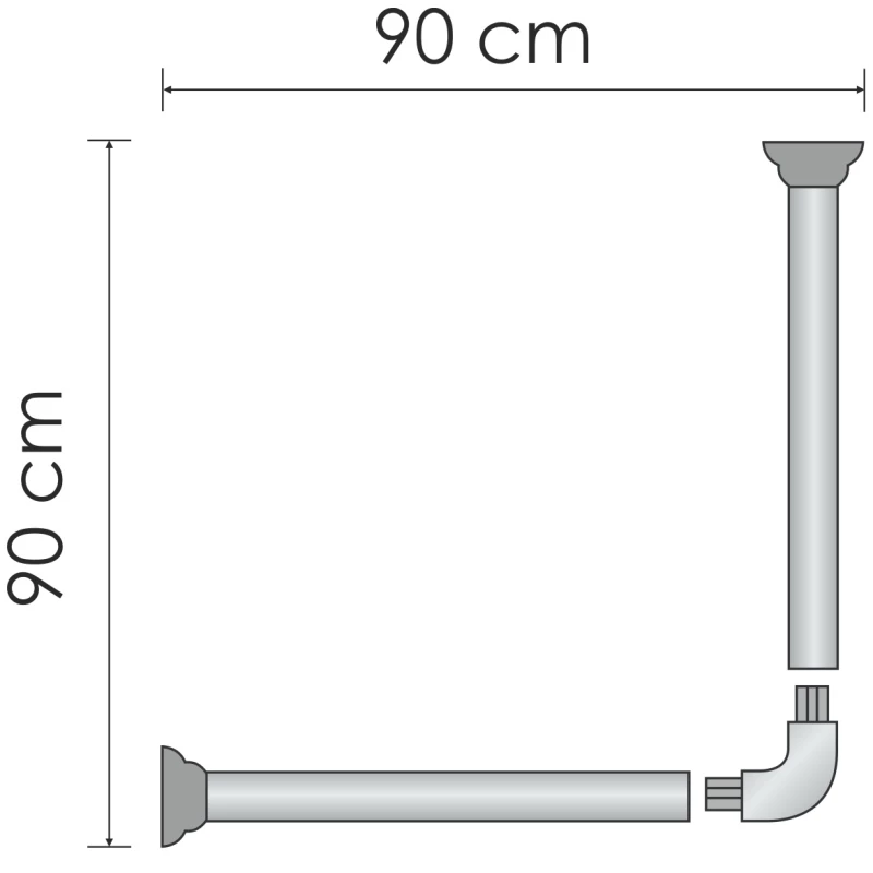 Карниз для ванны 90x90 см WasserKRAFT Kammel SC-839090