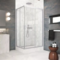 Душевой уголок Vegas Glass ZA-F Protec 110*85 07 01 110x85 см, профиль матовый хром, стекло прозрачное