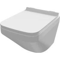 Унитаз подвесной Knotlor Shore WC545WG безободковый, с сиденьем микролифт, белый