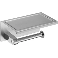 Держатель туалетной бумаги D-Lin D201508 с полкой для телефона, сатин 