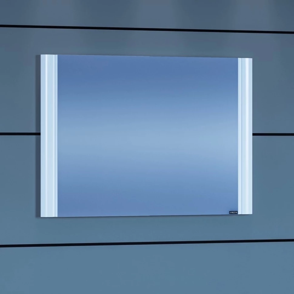 Зеркало 80,5x60 см белый глянец Санта Меркурий 109002 зеркало со шкафом санта