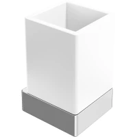 Стакан для зубных щеток Boheme Qubic 10724-CR настенный, хром