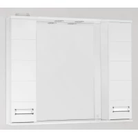 Зеркальный шкаф 100x83 см белый глянец Style Line Ирис ЛС-00000175