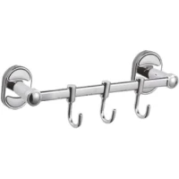 Планка с крючками D-Lin D289700-3 для ванны, хром