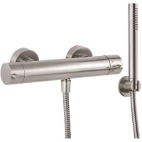 Термостат для душа Emmevi Filoinox 85300B/IN с душевым гарнитуром, нержавеющая сталь