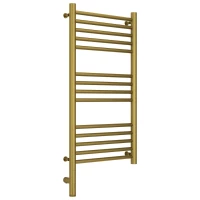 Полотенцесушитель электрический 800x400 состаренная латунь МЭМ левый, перемычка прямая Сунержа Богема 3.0 051-5804-8040