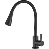 Смеситель для кухни Boch Mann Mia BM10421 с гибким изливом, черный матовый