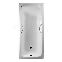 Ванна чугунная Timo Tarmo Н0000080 180x80 см, с ручками, антискользящим покрытием, белый