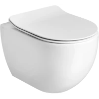 Унитаз подвесной AXA Mini WCWH201201 безободковый, с сиденьем микролифт, белый глянец