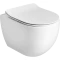 Унитаз подвесной AXA Mini WCWH201201 безободковый, с сиденьем микролифт, белый глянец - 1
