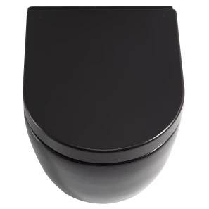 Изображение товара унитаз подвесной ssww ct2037black с сиденьем микролифт, черный