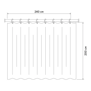 Изображение товара штора для ванной комнаты iddis basic b43p224i11