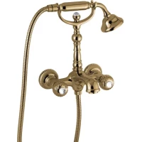 Смеситель для ванны Emmevi The One Cloe 98011SW/BR с душевым гарнитуром, бронза