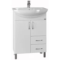 Тумба с раковиной белый глянец 60 см Санта Грация 201020 + GPACIYA60