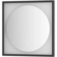 Зеркало 60x60 см черный матовый Defesto Eclipse DF 2221S