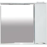 Изображение товара зеркальный шкаф misty элвис п-элв-01085-011п 83,2x74,2 см r, с подсветкой, выключателем, белый глянец