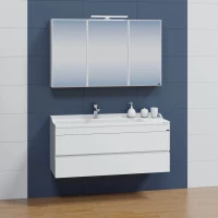 Комплект мебели белый глянец 120 см Санта Марс 700255 + Sirius120 + 113020