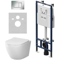 Комплект подвесной унитаз Am.Pm Like + система инсталляции Am.Pm MasterFit Pro C S IS100251.801900