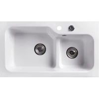 Кухонная мойка Belux SG-REC-DUO 8045-01 белый кварц 4810924266576