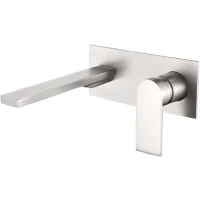 Смеситель для раковины AQG Alpha One 01ALC170NI встраиваемый, никель 