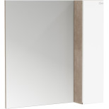 Зеркальный шкаф 80х81,6 см светлый камень/белый глянец Onika Алеста 208095