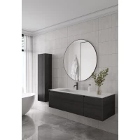 Комплект мебели Armadi Art Quatro Oak Antracite 790-M2-140-OA-A + 793-140-W-A + 545-100-GM 141 см L, подвесной, темный дуб