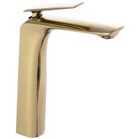 Смеситель для раковины Rea Jager REA-B5123 без донного клапана, золотой