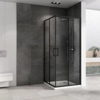 Душевой уголок 80x80 см Abber Schwarzer Diamant AG02080B5 прозрачное