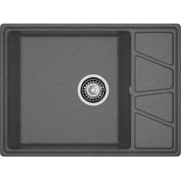 Кухонная мойка GranFest Vertex 680L 68x50 см, графит