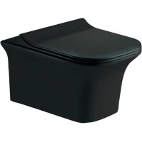 Унитаз подвесной Esbano Azul ESUPAZULBM безободковый, с сиденьем микролифт, черный матовый