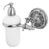 Дозатор жидкого мыла с держателем хром Art&Max Barocco AM-1788-Cr