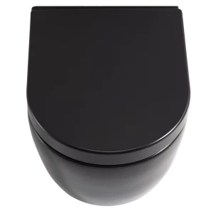 Изображение товара унитаз подвесной ssww ct2038black безободковый, с сиденьем микролифт, черный
