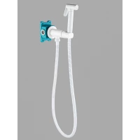 Гигиенический душ ALMAes Agata AL-877-06 со смесителем, белый матовый