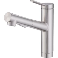 Смеситель для кухни Emar ЕС - 3012 с выдвижным изливом, сатин