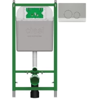 Инсталляция для унитаза Ctesi Round BK0200240/BK0202120 с кнопкой смыва, хром