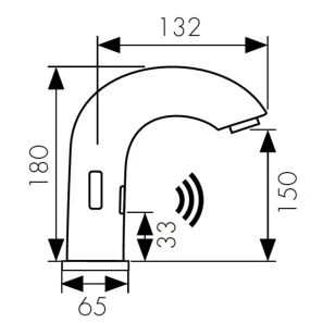 Изображение товара смеситель для раковины бесконтактный kaiser sensor 38421