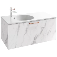 Тумба белый мрамор 100 см Jacob Delafon Odeon Rive Gauche EB2514-R7-NR4