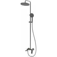 Душевая система Splenka S54.24.09 250 мм, со смесителем, графит матовый