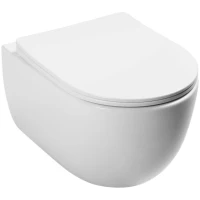 Унитаз подвесной MEER MR-2108 безободковый, с сиденьем микролифт, белый