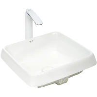 Раковина WeltWasser Deilbach 6042 10000004610 44x44 см, встраиваемая сверху, белый