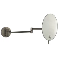 Зеркало косметическое Boheme 508-GM с 3x увеличением, настенное, графит матовый