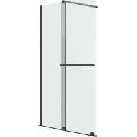Душевая перегородка Niagara NG-671-90BLACK 90 см, профиль черный матовый, стекло прозрачное