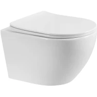 Унитаз подвесной BelBagno Marino BB7026CH-TOR-BFS/SC безободковый, с функцией биде, торнадо, с сиденьем микролифт, белый