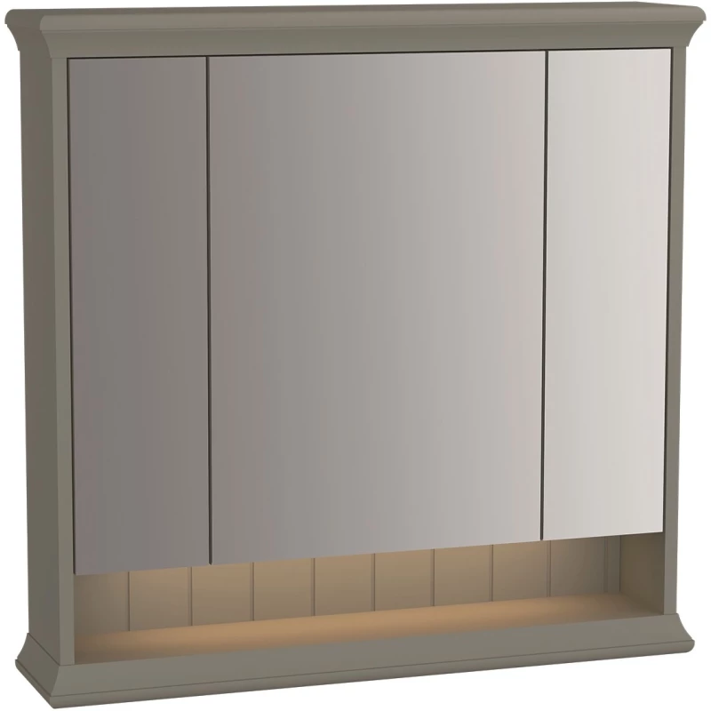 Зеркальный шкаф 78x76 см серый матовый Vitra Valarte 62232