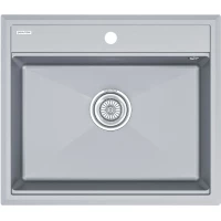 Кухонная мойка Paulmark Stepia PM115951-GRM 59x51 см, серый металлик