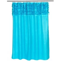 Штора для ванной комнаты Carnation Home Fashions Jasmine Cyan Blue FSCL-JAS/88