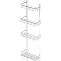 Полка для ванной Tekno-tel ES060SSS 25 см, четверная, серебро